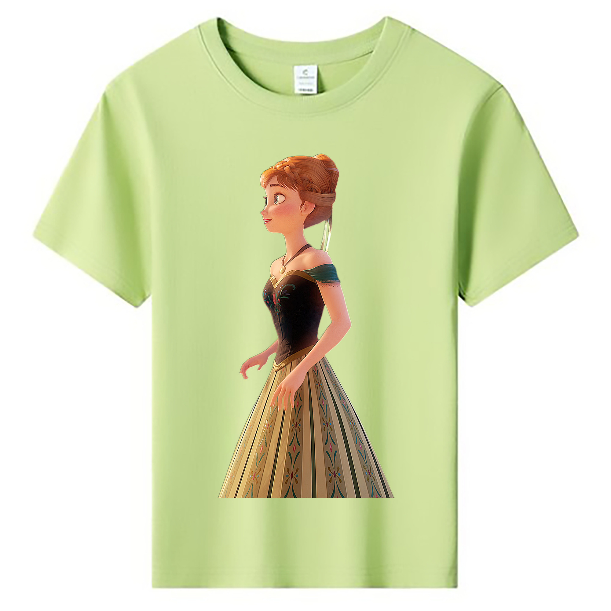 （画像用） アナと雪の女王 アンナ エルサ Frozen Anna Elsa 綿100％キッズTシャツ（フロントプリント）